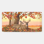 Whitetail Herten in Herfst New England Herfst Kleu Spandoek (Horizontaal)