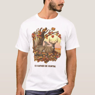 Whitetail Herten in Herfst New England Herfst Kleu T-shirt
