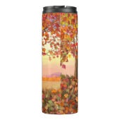 Whitetail Herten in Herfst New England Herfst Kleu Thermosbeker (Achterkant)