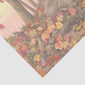 Whitetail Herten in Herfst New England Herfst Kleu Tissuepapier (Detail)