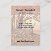 Whitetail Herten in Herfst New England Herfst Kleu Visitekaartje (Achterkant)