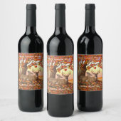 Whitetail Herten in Herfst New England Herfst Kleu Wijn Etiket (Flessen)