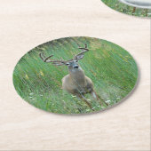Whitetail Herten in Meadow Paper Onderzetter (Gebogen)