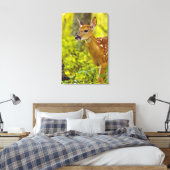 Whitetail-herten in Whitefish, Montana, Verenigde Canvas Afdruk (Insitu (Slaapkamer))