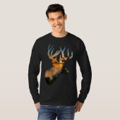Whitetail Herten Shirt met lange mouwen, Hertenjac (Voorkant volledig)