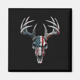 Whitetail hertenjacht - Amerikaanse vlag op Buck S Magneet