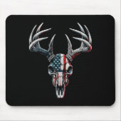 Whitetail hertenjacht - Amerikaanse vlag op Buck S Muismat (Voorkant)