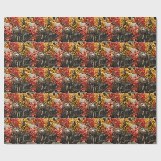 Whitetail in het najaar cadeaupapier (Vlak)