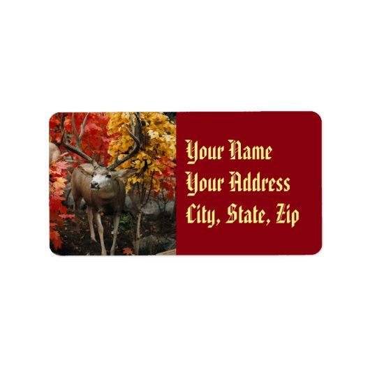 Whitetail in het najaar etiket (Voorkant)