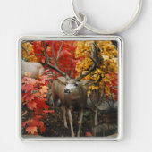 Whitetail in het najaar sleutelhanger (Voorkant)