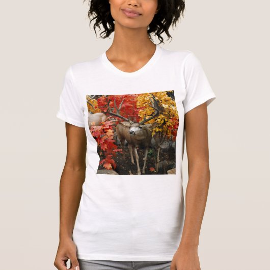 Whitetail in het najaar t-shirt (Voorkant)