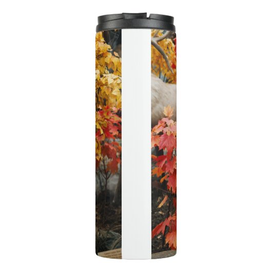 Whitetail in het najaar thermosbeker (Achterkant)