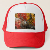 Whitetail in het najaar trucker pet (Voorkant)