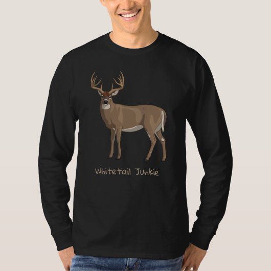 Whitetail Junkie Trophy Buck Deer Hunting T-shirt (Voorkant)