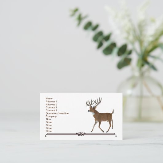Whitetail Trophy Deer Visitekaartje (Staand voorkant)