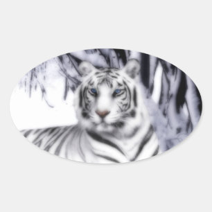 WhiteTiger Ovale Sticker