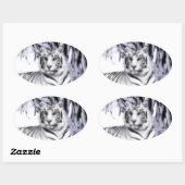 WhiteTiger Ovale Sticker (Vel)
