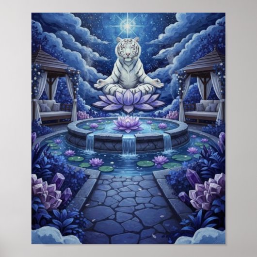 WhiteTigerMeditatie Poster (Voorkant)