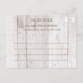 Whitewash Blauwgroen Bat Mitzvah Foto Opslagdatum Aankondigingskaart (Achterkant)