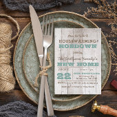 Whitewash Blauwgroen Huisverwarmen Uitnodiging