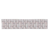 Whitewash Brick Wall Korte Tafelloper (Horizontaal)