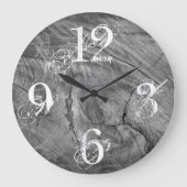 Whitewash County Wood Farmhouse Large Clock Grote Klok (Voorkant)