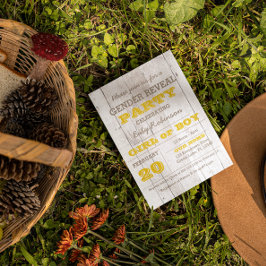 Whitewash Geel Geslacht Onthulling Uitnodiging