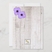 Whitewash Lila rustieke bevestiging Kaart (Achterkant)