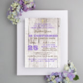 Whitewash Lila rustieke bevestiging Kaart