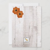 Whitewash Oranje Housewarming Invitation Kaart (Achterkant)