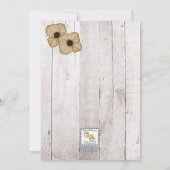 Whitewash Plum Sweet Sixteen Verjaardag Uitnodigin Kaart (Achterkant)