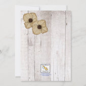 Whitewash Roze Baby shower Uitnodiging (Achterkant)