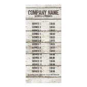 Whitewash Wood Carpentry handyman constructie Reclamekaart (Achterkant)