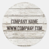 Whitewash Wood Carpentry handyman constructie Ronde Sticker (Voorkant)