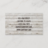 Whitewash Wood Carpentry handyman constructie Visitekaartje (Achterkant)