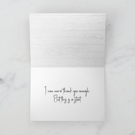 Whitewash Wood Hartelijk dank Kaart (Binnen)