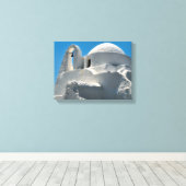 Whitewashed Church, Mykonos, Griekenland Canvas Afdruk