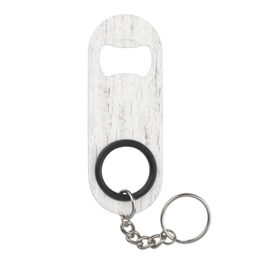 Whitewashed Wood gepersonaliseerde bruidsfeestje Mini Flessenopener (Achterkant)