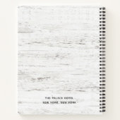 Whitewashed Wood Grain Wedding Gastenboek Notitieboek (Achterkant)