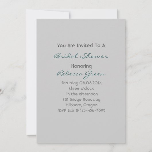 Whitewashed wood seashells strand vrijgezellenfees kaart (Achterkant)