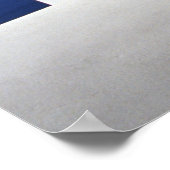 Whitewashington Kerk met Blue Dome, Santorini Poster (Hoek)