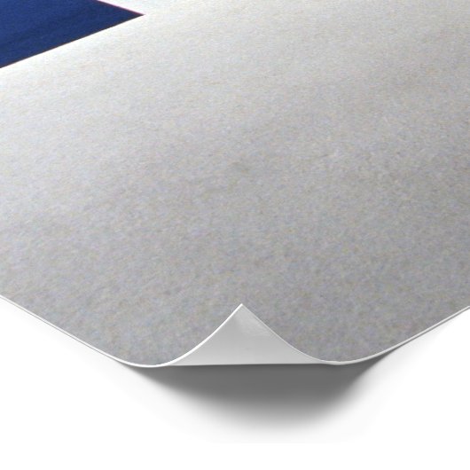 Whitewashington Kerk met Blue Dome, Santorini Poster (Hoek)