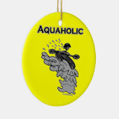 Whitewater Aquaholic Silhouette Shirten & Dingen Keramisch Ornament (Rechts)