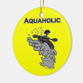 Whitewater Aquaholic Silhouette Shirten & Dingen Keramisch Ornament (Links)