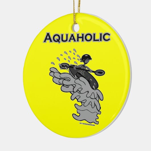Whitewater Aquaholic Silhouette Shirten & Dingen Keramisch Ornament (Links)