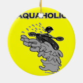 Whitewater Aquaholic Silhouette Shirten & Dingen Keramisch Ornament (Achterkant)