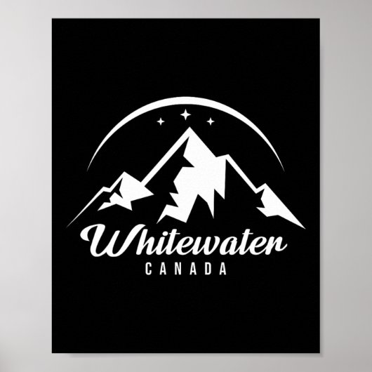 Whitewater Canada Skigebied Snowboarden Poster (Voorkant)