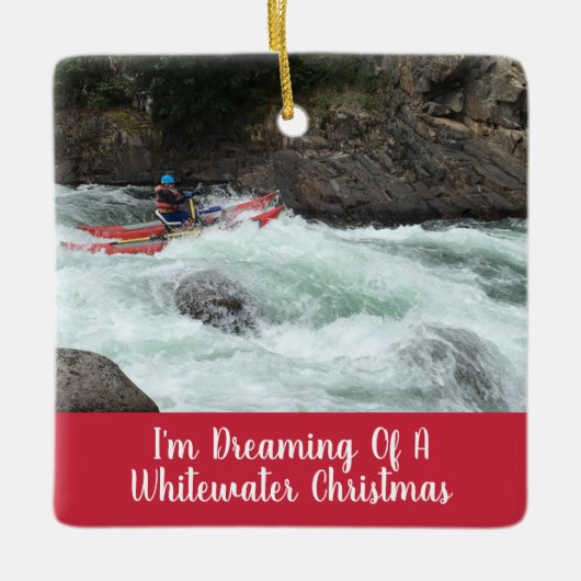 Whitewater Christmas Your Own Foto Keramisch Ornament (Voorkant)