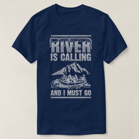 Whitewater dat de rivier bevloeit, noemt de as t-shirt (Design voorkant)