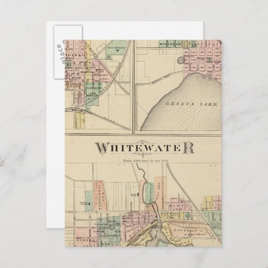 Whitewater, Elkhorn en Genève Briefkaart (Voorkant / Achterkant)